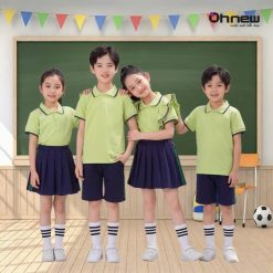 Bộ Đồng Phục Học Sinh Bèo Vai Phối Viền