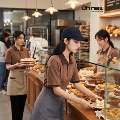 Áo Polo Đồng Phục Bakery Phối Cổ Tay Thanh Lịch